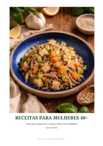 Capa do e-book Receitas para Mulheres 40+